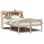 vidaXL Lit bibliothèque sans matelas 140x200 cm bois massif de pin