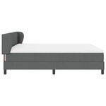 vidaXL Lit boxspring avec matelas Gris foncé 180 x 200 cm tissu