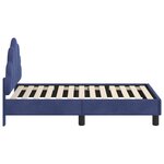 vidaXL Cadre de lit pour tout-petit avec tête de lit Bleu police