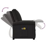vidaXL Fauteuil de massage Noir Tissu