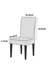 Housse de chaise en velours 56 x 48 x 48 cm - Beigé