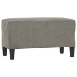 Banc banquette 70 x 35 x 41 cm velours gris clair 02_0010524