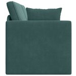 vidaXL Canapé-lit au sol Vert foncé 213 x 70 x 77 cm Velours