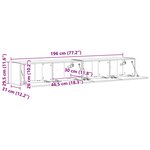 vidaXL Meuble TV mural 2 Pièces Gris Sonoma 98 x 31 x 29 5 cm