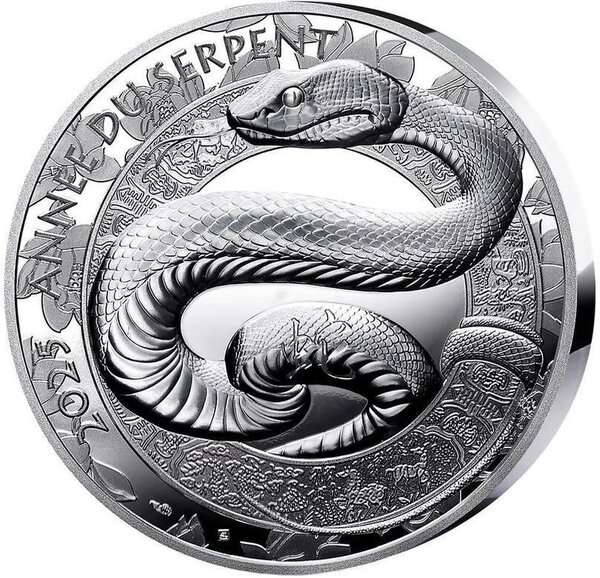 Pièce de monnaie en Argent 10 Euro g 22.2 Millésime 2025 YEAR OF THE SNAKE