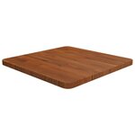 vidaXL Dessus de table carré Marron foncé50x50x2 5cm Bois chêne traité