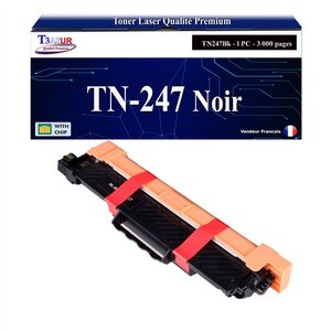 T3AZUR - Toner compatible avec Brother TN247 Noire pour Brother DCP-L3510CDW DCP-L3550CDW Noire - 3 000 pages - T3AZUR