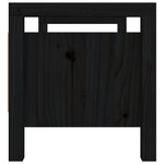 vidaXL Banc d'entrée Noir 80x40x43 cm Bois de pin massif