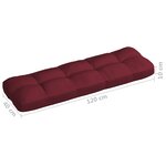 vidaXL Coussins de canapé palette 7 Pièces Rouge bordeaux