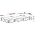 vidaXL Matelas à ressorts bonnell moyen 90x200 cm