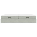 vidaXL Cadre de lit avec matelas avec matelas 2 Pièces Gris clair Velours
