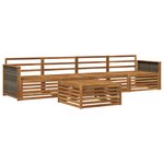 vidaXL Ensemble de canapés d'extérieur 5 Pièces Naturel