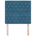 Headboard LED bleu foncé 100 cm en velours