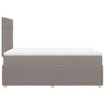 vidaXL Sommier à lattes de lit avec matelas Taupe 120x200 cm Tissu