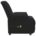 vidaXL Fauteuil de massage noir similicuir daim