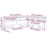 vidaXL Tête de lit de rangement avec étagère chêne artisanal 200 cm