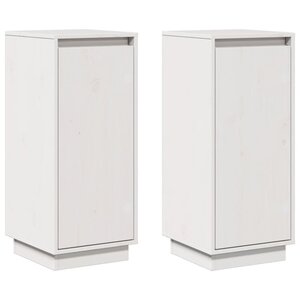 vidaXL Buffets 2 Pièces Blanc 31 5x34x75 cm Bois massif de pin