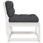 vidaXL Canapé de jardin avec coussins blanc bois de pin solide