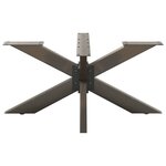 vidaXL Pied de table basse en forme d'araignée noir 98 x 58 x (42-43) cm en acier