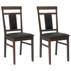 vidaXL Chaise de salle à manger 2 Pièces Marron clair et noir
