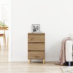 Table de chevet vidaXL en chêne d'artisanat 40x35x70 cm en bois d'ingénierie