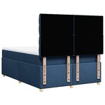 vidaXL Sommier à lattes de lit avec matelas Bleu 140x200 cm Tissu