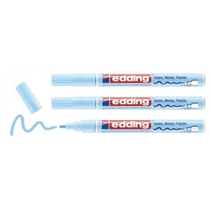 Marqueur Peinture brillante 751 Bleu Pastel Pointe Ronde 1-2 mm x 3 EDDING