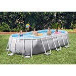 Intex kit piscine prism frame ovale tubulaire (l)5,03 x (l)2,74 x (h)1,22m