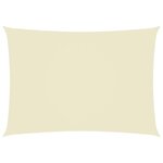 vidaXL Voile de parasol tissu oxford rectangulaire 5x7 m crème