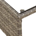 vidaXL Canapé de jardin avec table et coussins en forme de L gris