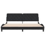 vidaXL Cadre de lit sans matelas noir 200x200 cm velours
