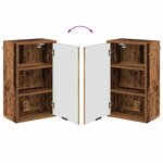 vidaXL Cabinet de salle de bain Bois Ancien 39 x 23 5 x 65 cm