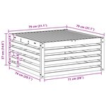vidaXL Table de jardin Bois d'Acacia Massif Naturel 79 x 79 x 37 cm