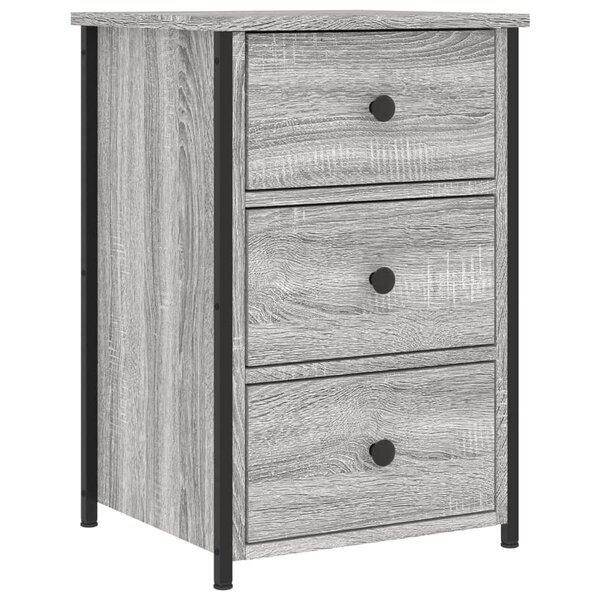 vidaXL Table de chevet sonoma gris 40x36x60 cm bois d'ingénierie