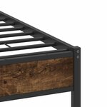 vidaXL Cadre de lit sans matelas chêne fumé 120x200 cm bois ingénierie
