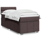vidaXL Sommier à lattes de lit avec matelas Marron foncé 100x200 cm
