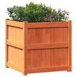 vidaXL Jardinières 2 Pièces cire marron bois de pin massif