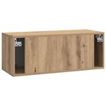 vidaXL Meuble TV mural 78 5 x 31 x 30 cm Chêne artisanal