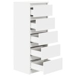 vidaXL Buffet avec tiroirs blanc 37 5x35x99 cm bois d'ingénierie