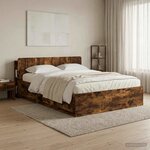 vidaXL Cabinet de Tête de Lit Chêne fumé Bois d'ingénierie