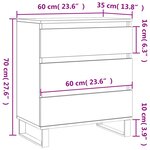 vidaXL Buffet Sonoma gris 60x35x70 cm Bois d'ingénierie