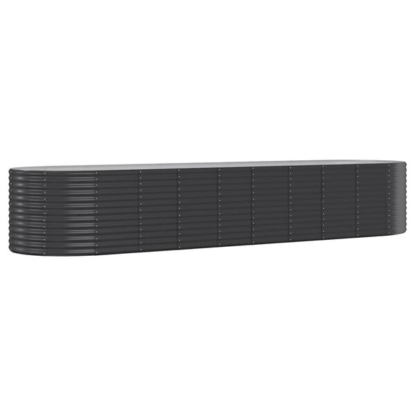 vidaXL Lit surélevé de jardin Acier enduit de poudre Anthracite