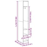 vidaXL Garde-robe sonoma gris 30x50x200 cm bois d'ingénierie