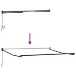 vidaXL Auvent rétractable orange et marron 3 5x2 5m tissu et aluminium