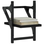 vidaXL Étagères murales avec barres 2 Pièces noir 20x25x30 cm