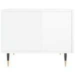 vidaXL Tables basses 2 Pièces blanc brillant 50x50x40cm bois d'ingénierie