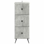 vidaXL Armoire à tiroirs Gris béton 33 x 34 5 x 90 cm