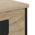 vidaXL Table de nuit avec station de chargement 2 Pièces Chêne sonoma