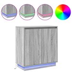 vidaXL Buffet LED Gris Sonoma 71 x 34 5 x 75 cm Bois d'ingénierie