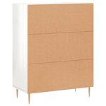 vidaXL Buffet Blanc brillant 69 5x34x90 cm Bois d'ingénierie
